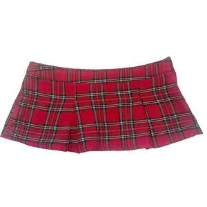 Folter Sexy School Girl red plaid ultra mini skirt size large
